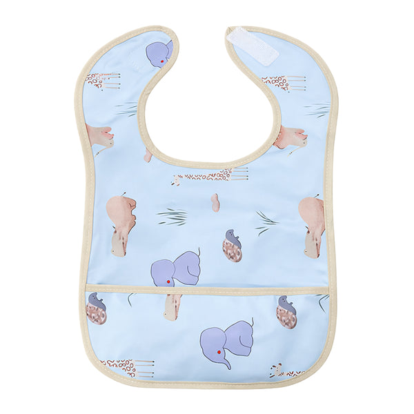 Easy-Clean Waterproof Baby Apron Bib with Crumb Catcher