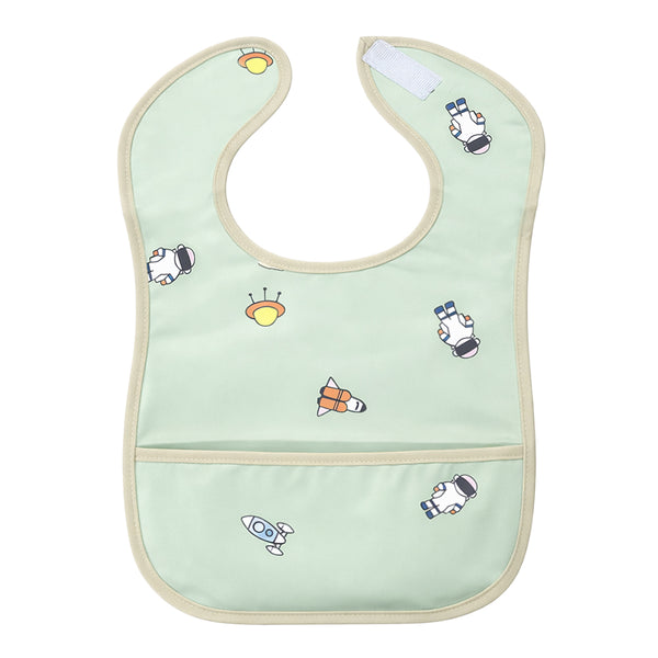 Easy-Clean Waterproof Baby Apron Bib with Crumb Catcher