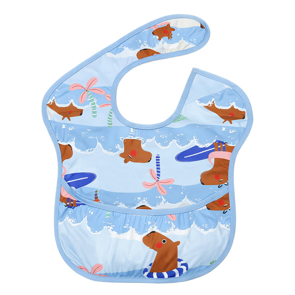 Easy-Clean Waterproof Crumb Catcher Baby Bib