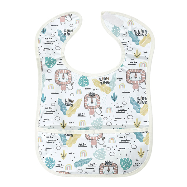 Easy-Clean Waterproof Baby Apron Bib with Crumb Catcher