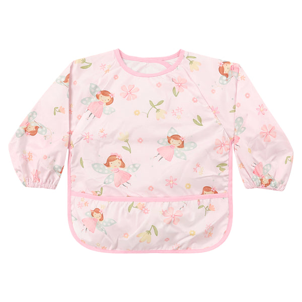 Waterproof Full Sleeve Baby Bib with Food Catcher Pocket – Apron Style