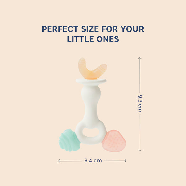 Silicone Baby Teether | Sensory Chew Toy for Gum Relief | Pack of 1- Assorted