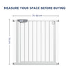 Child safety gate with two-way opening and auto-close feature