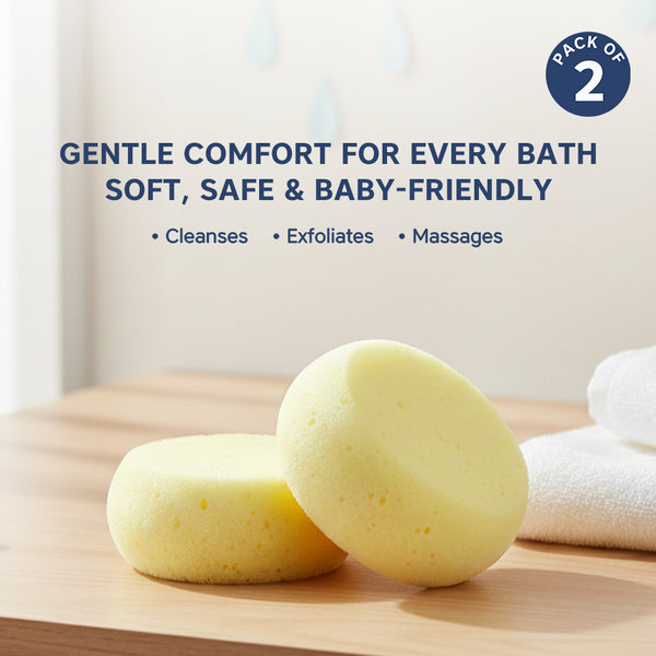 Soft & Gentle Baby Bath Sponge - Pack of 2