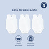 Baby Cotton Round Neck Sleeveless Romper -Pack of 3