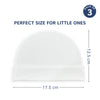 Soft & Comfortable Cotton Baby Caps - Pack of 3 ( White)