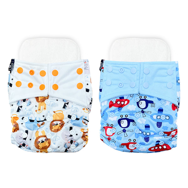 Washable and Reusable Cloth Diaper for Babies - Pack of 2 - hopop.in