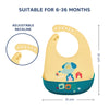 Easy Clean Crumb Food Catcher Silicone Bib