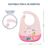 Easy Clean Crumb Food Catcher Silicone Bib