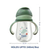 Soft Silicone Straw Sipper Cup -240 ml - hopop.in