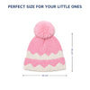 Baby Woolen Cap with Fur Lining, Zigzag Design Warm Knitted Faux Fur Pom Pom Winter Beanie for Boys & Girls (2-4 Years)