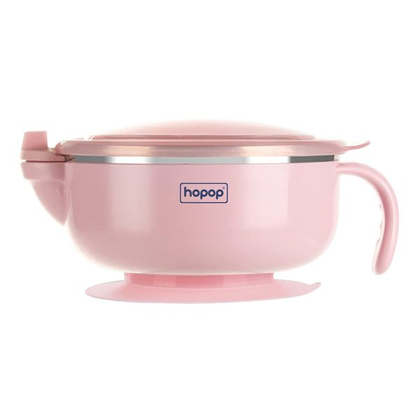 Hopop Baby Stainless Steel Bowl with Lid & Suction Base
