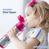 Insulated Stainless Steel Sipper Water Bottle for Kids - 480 ml