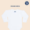 Hopop Baby Cotton Round Neck Full Sleeve Romper Pack of 3 - White