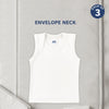 Baby Envelope Neck Sleeveless Vest – Pack of 3 (Soft & Breathable Cotton)