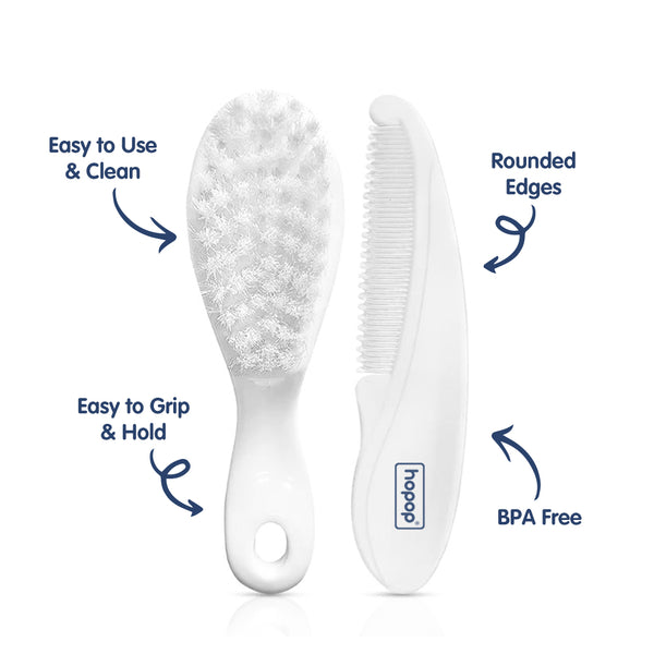Infant hairbrush with soft bristles – safe for scalp