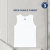 Baby Round Neck Sleeveless Vest for 3-6 Months - Pack of 3