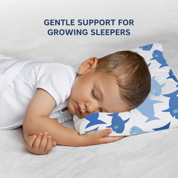 "Cotton toddler pillow with pillowcase – soft, breathable, and comfortable"