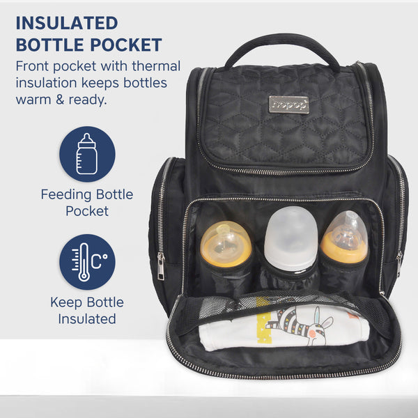 Hopop Portable & Stylish Baby Diaper Bag - Travel Friendly & Spacious