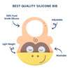 Easy Clean Crumb Catcher Silicone Bib