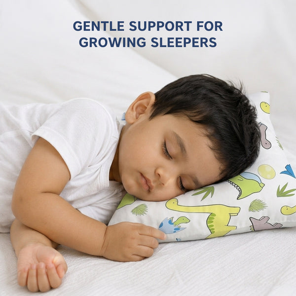 Soft & Breathable Premium Cotton Toddler Pillow with Pillowcase