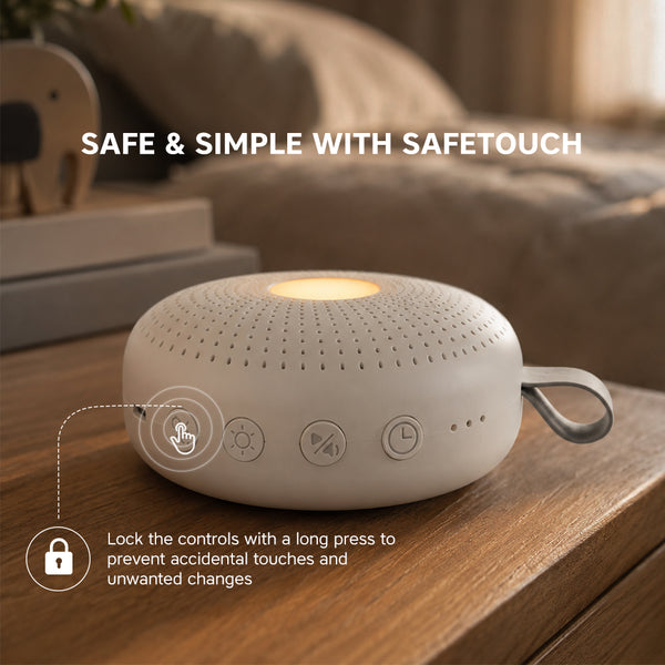 2 in 1 Portable Baby Sleep Sound Machine with Soothing Night Light