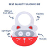 Easy Clean Crumb Catcher Silicone Bib