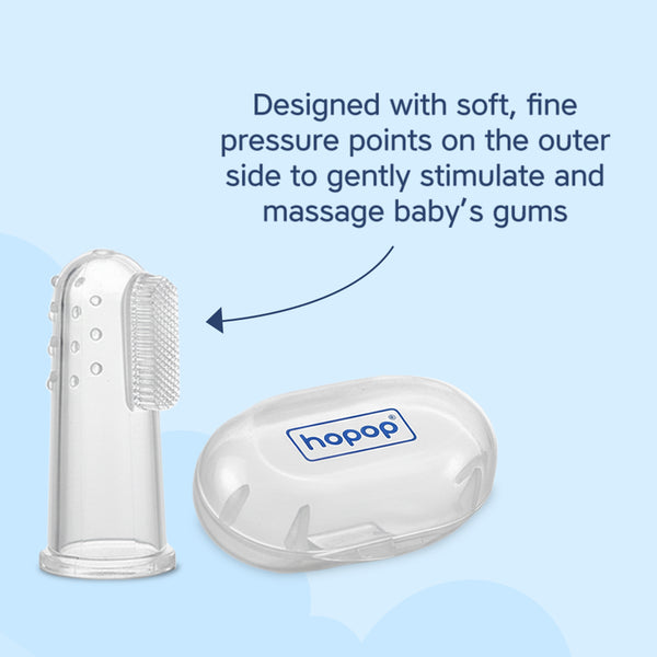 Silicone Baby Finger Toothbrush with Case - Pack of 2