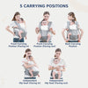 5 in 1 Elegant Hip Seat Baby Carrier for Comfortable Every Journey