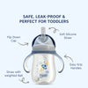 Soft Silicone Straw Sipper Cup -240 ml - hopop.in