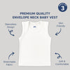 Baby Envelope Neck Sleeveless Vest – Pack of 3 (Soft & Breathable Cotton)