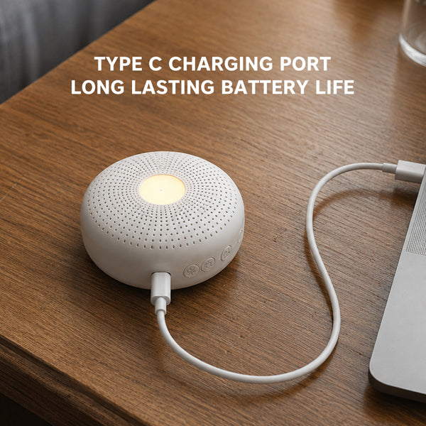2 in 1 Portable Baby Sleep Sound Machine with Soothing Night Light