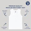 Baby Round Neck Sleeveless Vest for 3-6 Months - Pack of 3