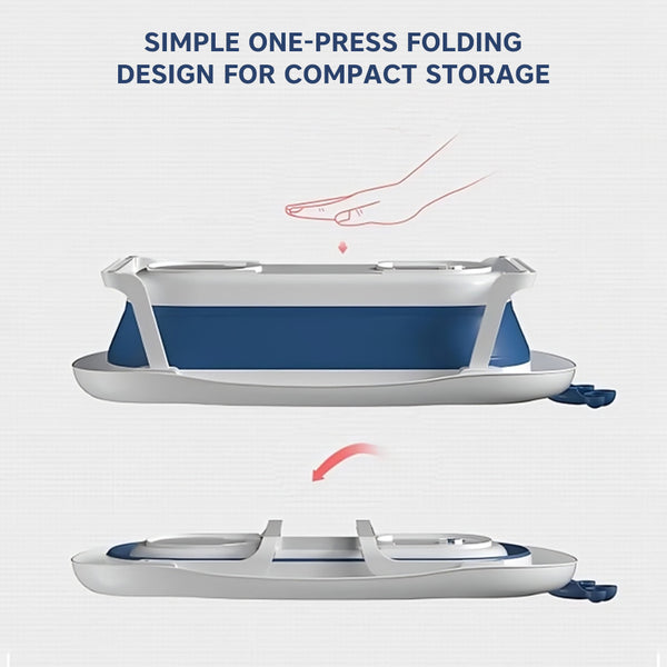 Hopop Deluxe Foldable Baby Bath Tub with Non-Slip Base & Soft Edges