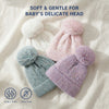 Kids Woolen Cap with Soft Pom Pom, Warm Winter Beanie with Ribbed Folded Cuff and Cozy Textured Design for Boys & Girls (3-6 Years)