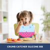 Easy Clean Crumb Catcher Silicone Bib