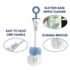 2-IN-1 Bottle & Nipple Cleaning Brush with Grooved Handle & Easy Hanging Storage