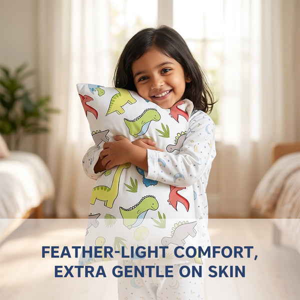 Soft & Breathable Premium Cotton Toddler Pillow with Pillowcase