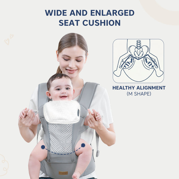 5 in 1 Elegant Hip Seat Baby Carrier for Comfortable Every Journey