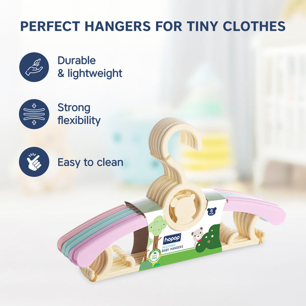 Adjustable Anti-Slip Hangers for Baby & Kids Clothes – Pack of 12