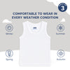 Baby Round Neck Sleeveless Cotton Vest – Pack of 3