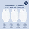 Baby Cotton Round Neck Sleeveless Romper -Pack of 3