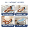 Baby Bath Seat for 0 to 6 Months, Anti-Skid Infant Bather with Quick-Drain Mesh
