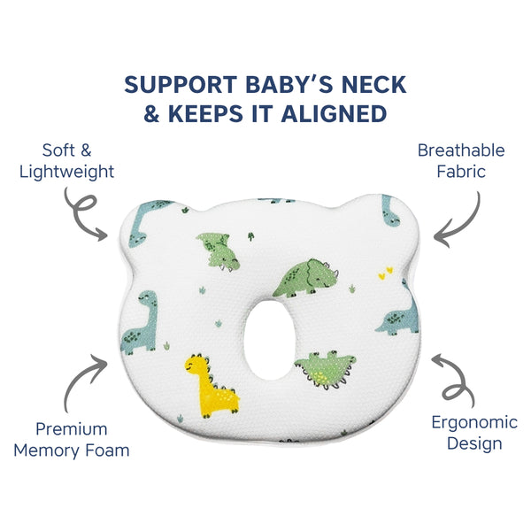 Memory foam baby flat head shaping pillow