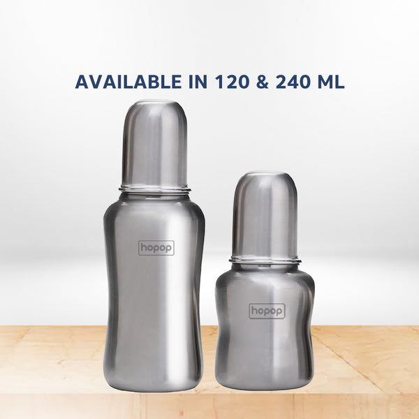 Baby Steel Feeding Bottle - hopop.in