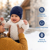 Baby Woolen Cap with Fur Lining, Bow Design Warm Knitted Winter Beanie for Boys & Girls (3-6 Years)