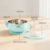 Baby Stainless Steel Bowl with Lid & Suction Base