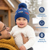 Baby Woolen Cap with Fur Lining, Tractor Design Warm Knitted Faux Fur Pom Pom Winter Beanie for Boys & Girls (3-6 Years)
