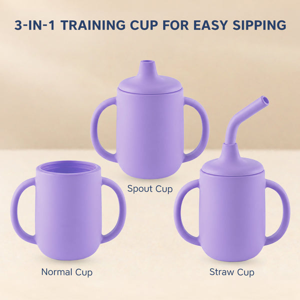 3-in-1 Sipper Cup with Spout & Straw - 210ml