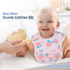 Waterproof Baby Apron Bib with Crumb Catcher Pocket